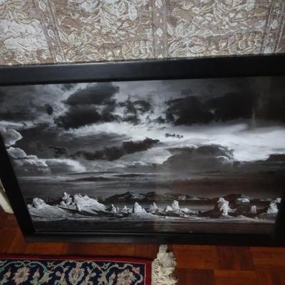 LOT 194  BLACK AND WHITE FRAMED PHOTO