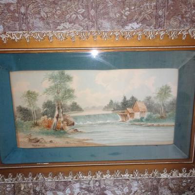 LOT 195  COUNTRY SCENE ART