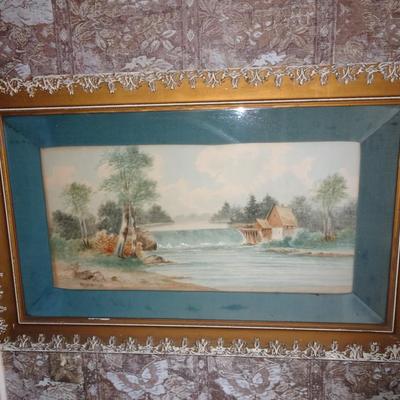 LOT 195  COUNTRY SCENE ART
