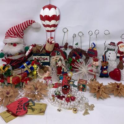 Lot of homemade Christmas tree ornaments