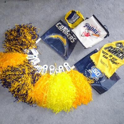 LOT 204. PADRES, CHARGERS, SOCKER ITEMS