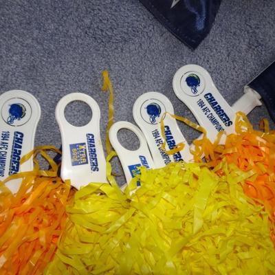 LOT 204. PADRES, CHARGERS, SOCKER ITEMS