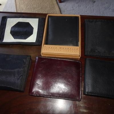 LOT 207. MARINE BAND HORNER  HARMONICA AND SIX USED WALLETS