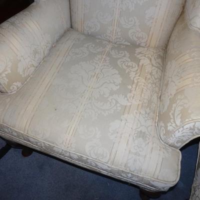 LOT 208. TWO WING BACK CHAIRS