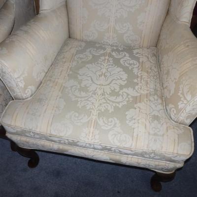 LOT 208. TWO WING BACK CHAIRS