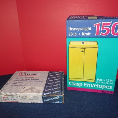 LOT 221. PARTIAL BOX OF ENVELOPES AND LABELS