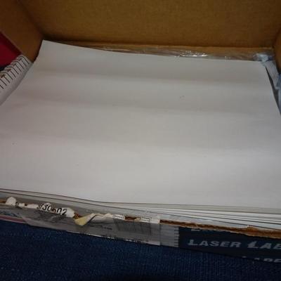 LOT 221. PARTIAL BOX OF ENVELOPES AND LABELS