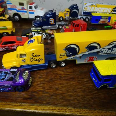 LOT 269. COLLECTION OF TOY TRUCKS AND CARS