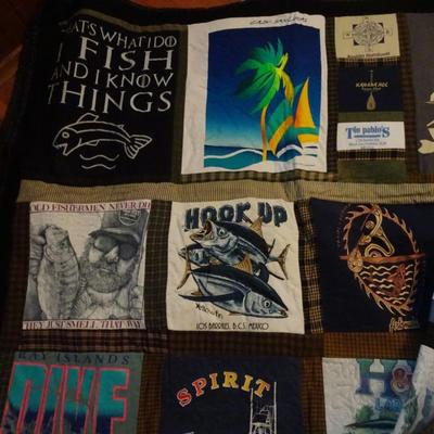 LOT 252. FISHING RELATED QUILT
