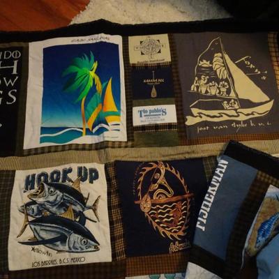 LOT 252. FISHING RELATED QUILT