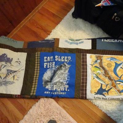 LOT 252. FISHING RELATED QUILT