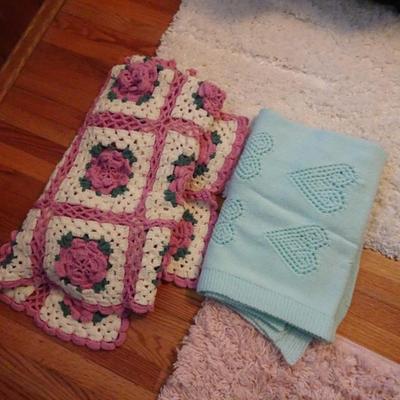 LOT 253. AFGHAN AND BLANKET
