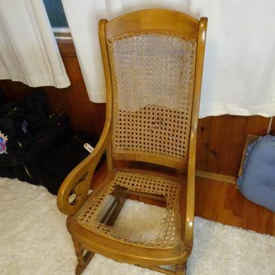 LOT 266. CANE ROCKER. CANE NEEDS TO BE REPLACED
