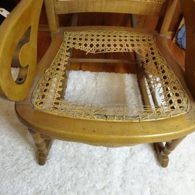 LOT 266. CANE ROCKER. CANE NEEDS TO BE REPLACED