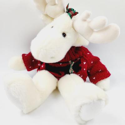 ABSOLUTELY ADORABLE CHARTER CLUB MOOSE W/ A CHRISTMAS SWEATER PLUSHIE