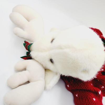 ABSOLUTELY ADORABLE CHARTER CLUB MOOSE W/ A CHRISTMAS SWEATER PLUSHIE