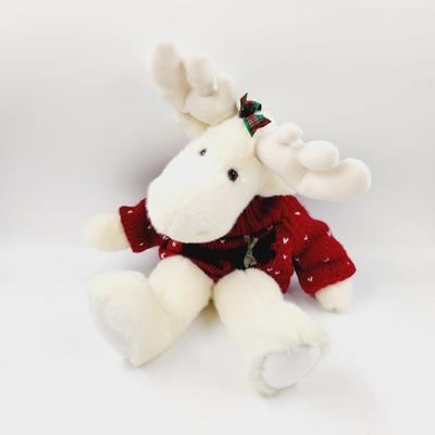 ABSOLUTELY ADORABLE CHARTER CLUB MOOSE W/ A CHRISTMAS SWEATER PLUSHIE