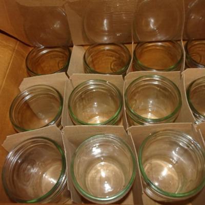 LOT 333. TWO BOXES OF UNUSED MASON JARS WITH LIDS