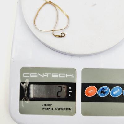 BEAUTIFUL 14K GOLD ITALY BRACELET 2 GRAMS