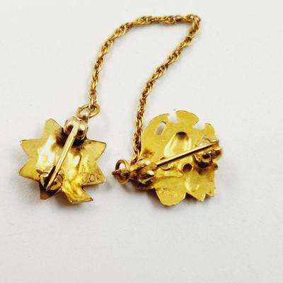 VINTAGE 10K GOLD TIE PINS - 2 GRAMS