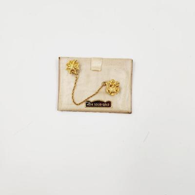 VINTAGE 10K GOLD TIE PINS - 2 GRAMS