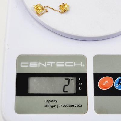 VINTAGE 10K GOLD TIE PINS - 2 GRAMS