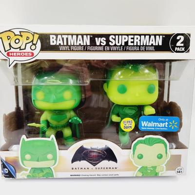 FUNKO POP HEROS GLOW IN THE DARK BATMAN VS SUPERMAN