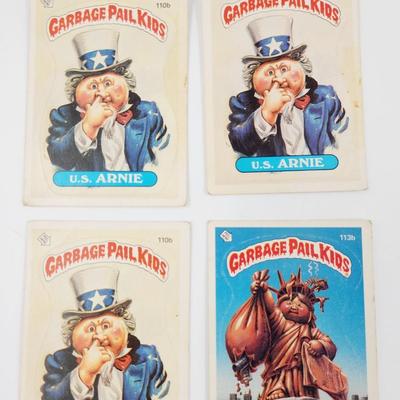 1980s GARBAGE PAIL STICKERS 4 PACK