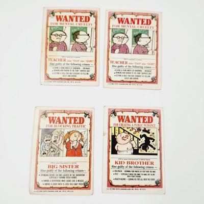 1980s GARBAGE PAIL STICKERS 4 PACK