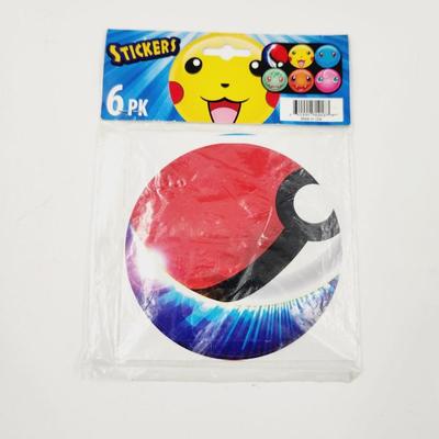 POKÃ‰MON 6 PCK LARGE STICKERS