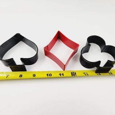 METAL CARD SYMBOLS COOKIE CUTTERS
