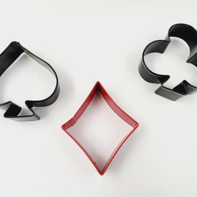 METAL CARD SYMBOLS COOKIE CUTTERS