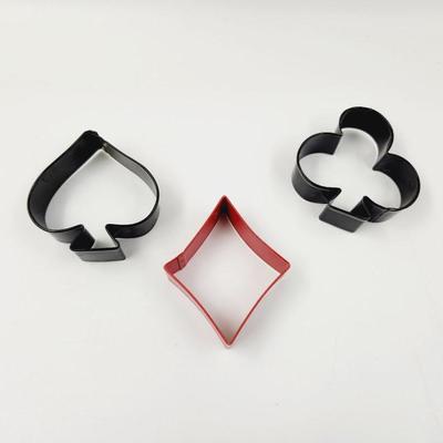 METAL CARD SYMBOLS COOKIE CUTTERS