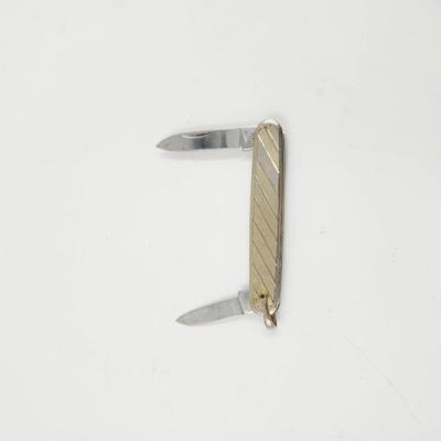 VINTAGE GOLD TONED POCKET - KEY CHAIN KNIFE