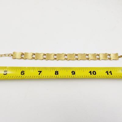 GOLD TONED 10 COMMANDMENTS BRACELET