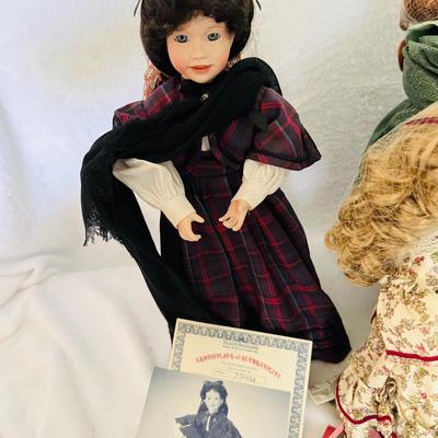 Ashton Drake â€˜Little Womenâ€™ Porcelain Dolls (BR3-JM)