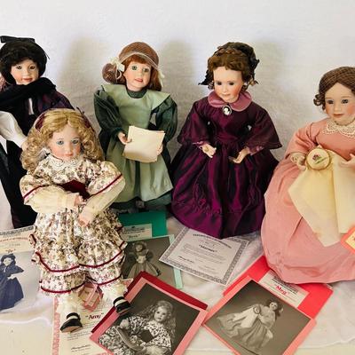 Ashton Drake â€˜Little Womenâ€™ Porcelain Dolls (BR3-JM)