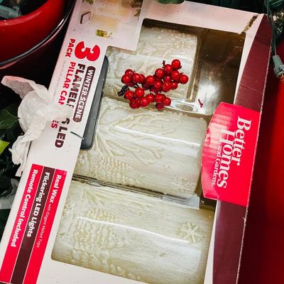 Tub of Christmas greanery