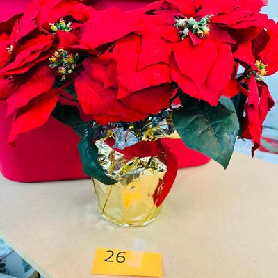 Tote of poinsettias