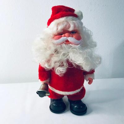Vintage Walking Musical Santa As is