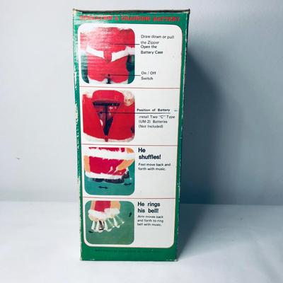 Vintage Walking Musical Santa As is