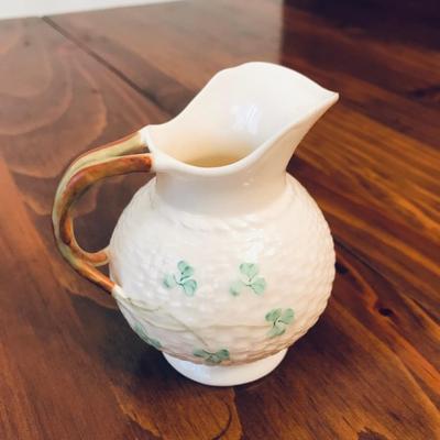 BELLEEK Ireland 3rd Green Mark Shamrock Set of 3