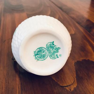 BELLEEK Ireland 3rd Green Mark Shamrock Set of 3