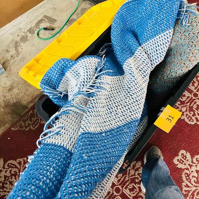 Rubbermade Tub of crochet Throws