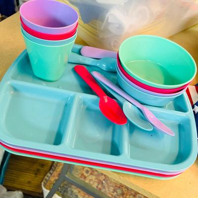 Tub of picnic dishes
