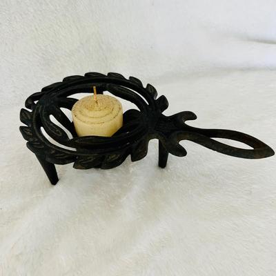 Black Iron Relish Dish and candle holder (FR-JM)