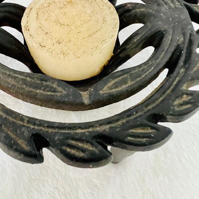 Black Iron Relish Dish and candle holder (FR-JM)