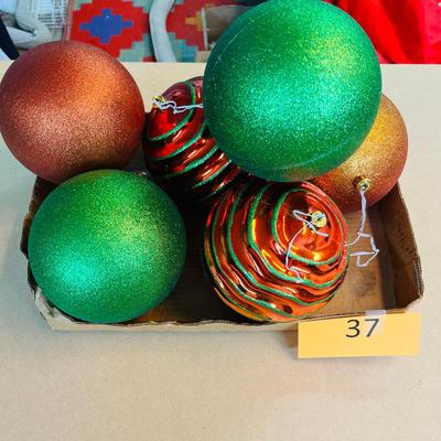 Lot of Shatter proof Large Christmas Ornaments