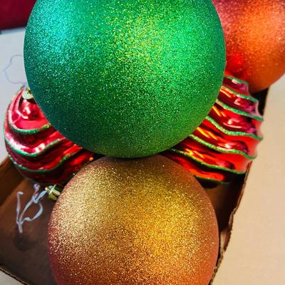 Lot of Shatter proof Large Christmas Ornaments