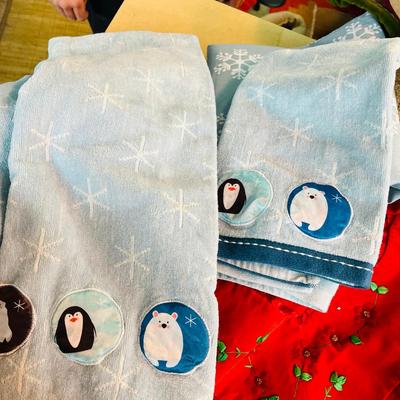 Tub of Christmas & Other linens